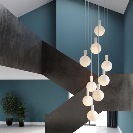 Alumina Large White 9 Pendant Light Canopy