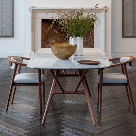 Anais Dining Chair Walnut Charcoal