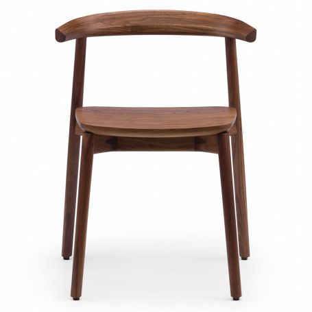Ando Dining Chair in Danish Oiled Walnut - Front View