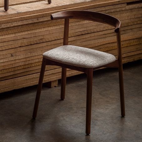 Ando Dining Chair with Upholstered Seat 