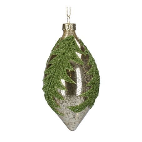 Leaves Drop Decoration in Antique Gold