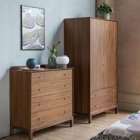 Artie 2 Door Wardrobe Walnut