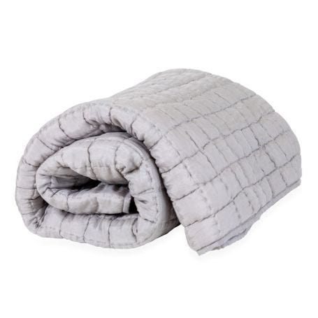 Silk Bedspread Throw Steel