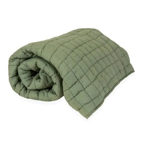 Silk Bedspread Throw Sage