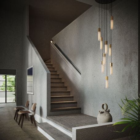 Basalt Nine Pendant Light