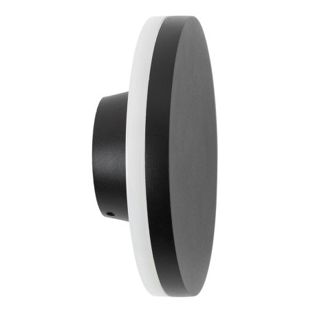 Outdoor or Bathroom LED Wall Light Circle Black