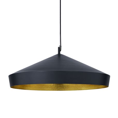 Beat LED Flat Pendant Light Black