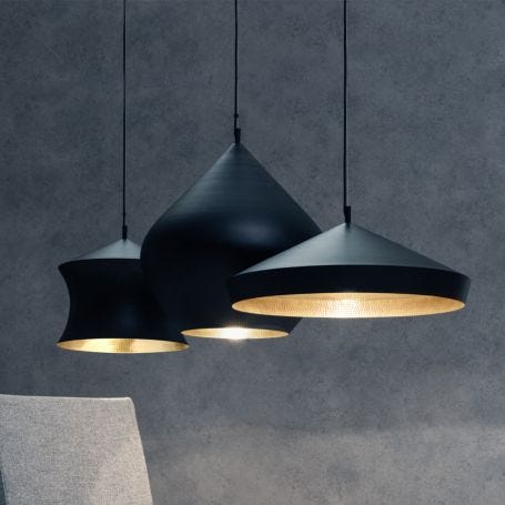 Beat LED Waist Pendant Light Black