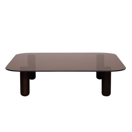 Big Sur Low Coffee Table Brown Top Wenge Legs
