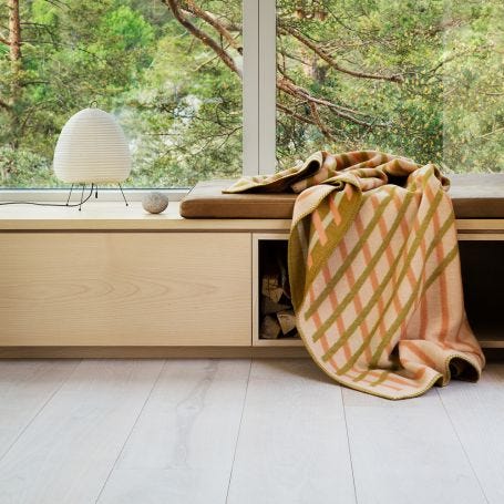Bislett Throw Peach Pistachio 135 x 200cm