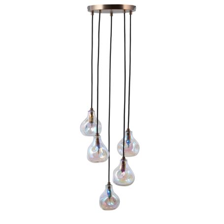 Bolha Chandelier 5 Pendant Light Petrol