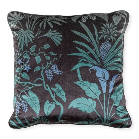 Velvet Square Cushion Botanize Heritage Blackberry