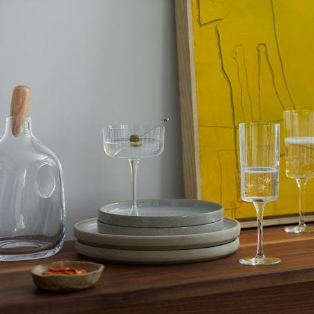 Gio Line Champagne Flute Set of 4 Clear