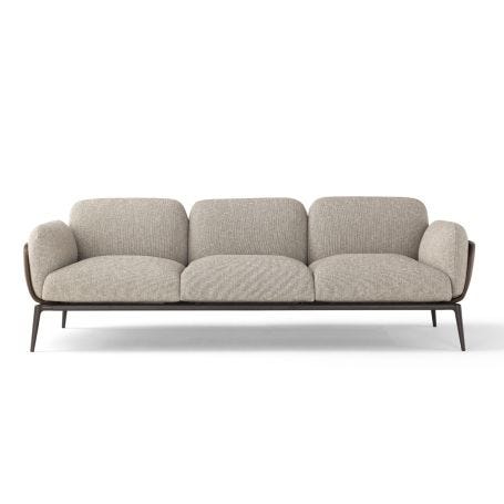 Brooklyn Sofa Shell Leather Stonewash 266 Cushions Fabric Numa 01 Base Ral 8019
