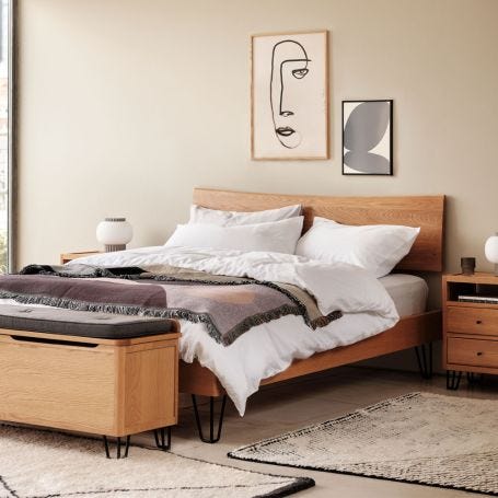 Brunel Bed Oak Headboard