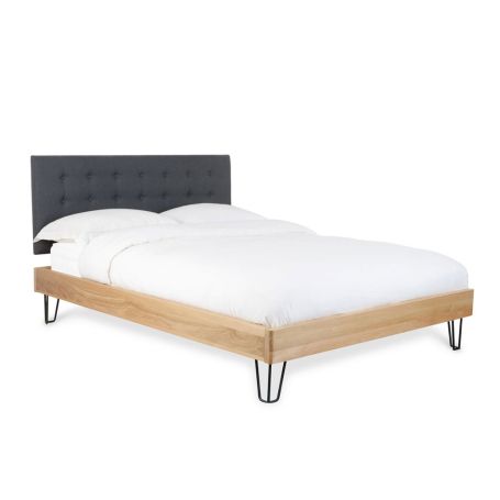 Brunel Bed Fabric Headboard Smoke Grey
