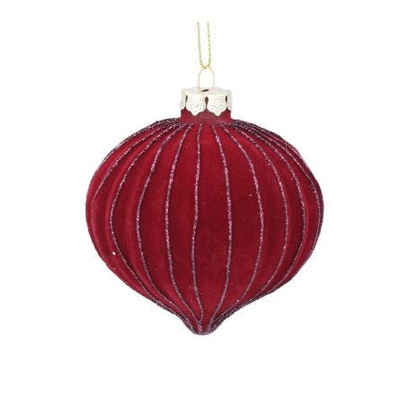 Burgundy Flock Sultan Decoration