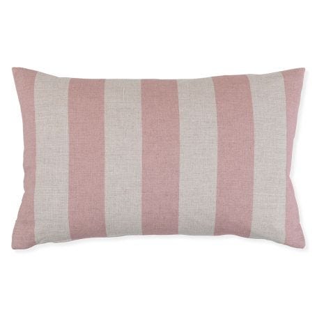 Cabana Stripe Cushion Dusky Pink 55 x 32cm