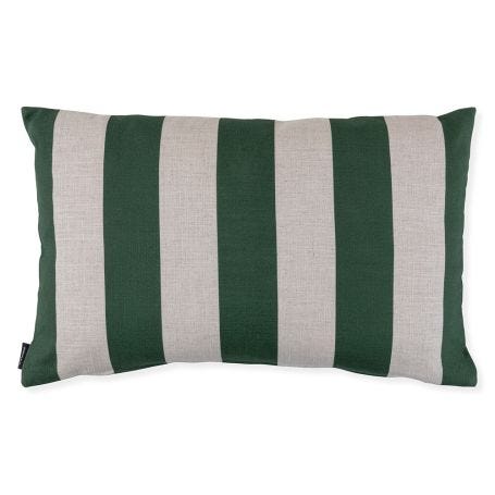 Cabana Stripe Cushion Forest 55 x 32cm