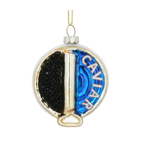 Glass Caviar Decoration Blue