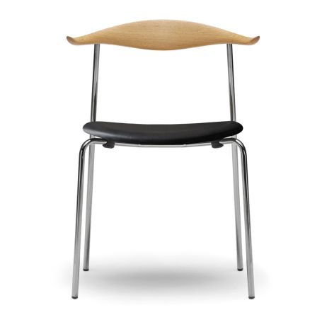 CH88P Dining Chair Leather Stainless Steel