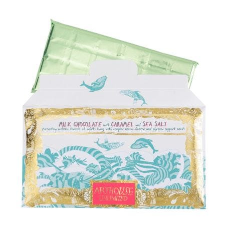 Swim with Whales Milk Chocolate with Caramel and Sea Salt Bar