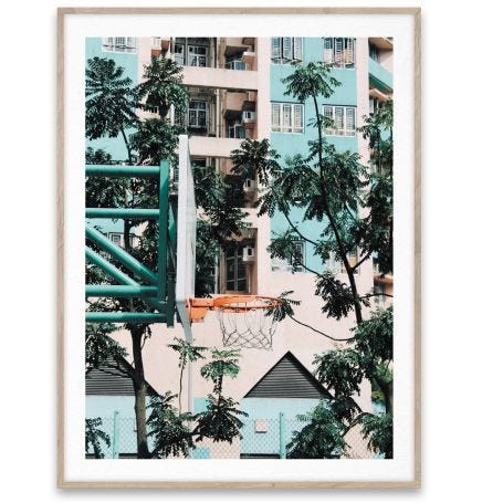 Cities of Basketball 01, Hong Kong Print 30 x 40cm