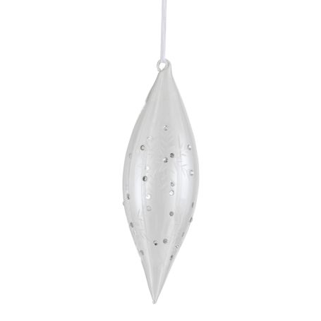Clear Cut Glass Drop Decoration with Sequin