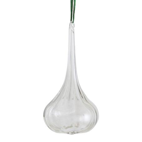 Clear Glass Fluted Drop Decoration