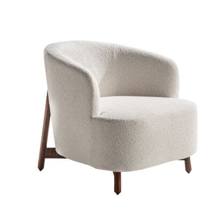 Copine Wood Lounge Chair Walnut Base Bouclage 01