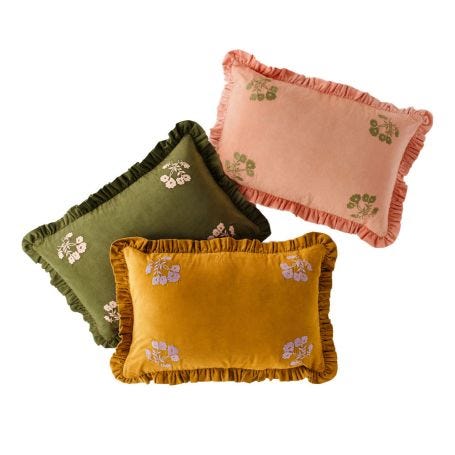 Leinikki Corduroy Cushion Peach 35 x 55cm