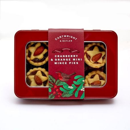 Cranberry and Orange Mini Mince Pies in Tin