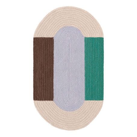 Crochet Rug Blue 100 x 180cm