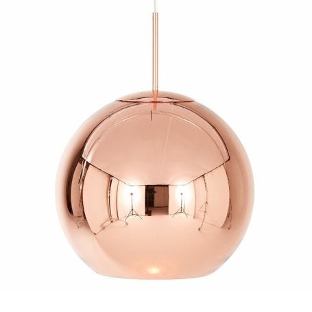 Copper LED Pendant Light Round