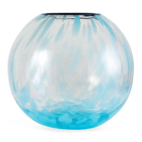 Dapple Round Vase Light Blue Large