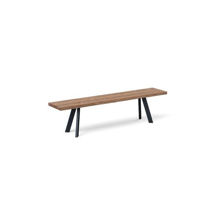 Madrid Bench 180x35cm Smoked Oak Straight Edge Filled
