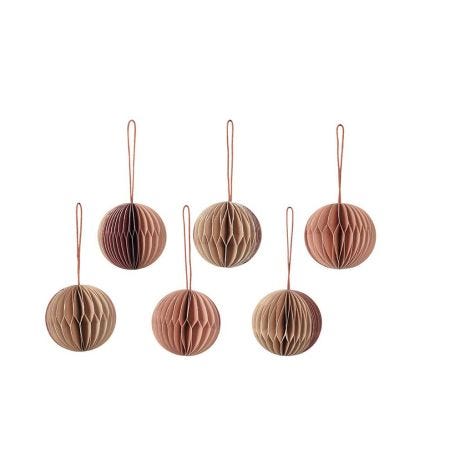 Deko Decorations Gradiated Dusky Pink Set of 6
