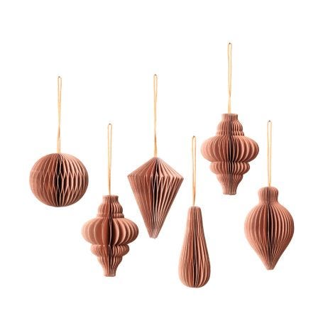 Deko Decorations Dusky Pink Set of 6