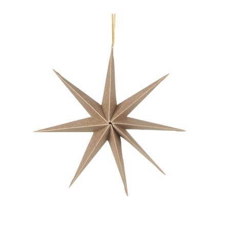Deko Star Decoration in Natural Kraft 50cm