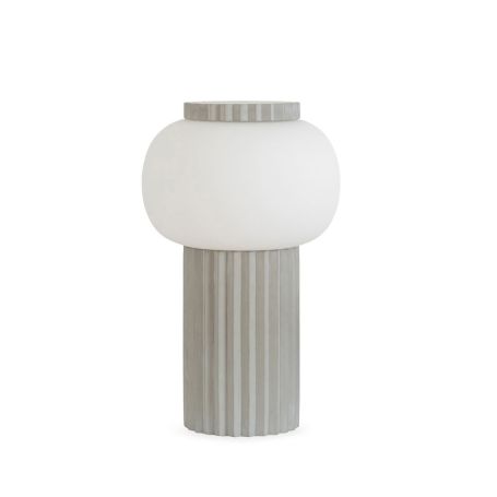 Doric Table Lamp Glass & Concrete Large