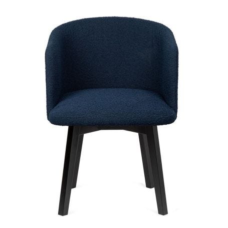 Edit Swivel Office Chair Copenhagen Blue Black Stain Leg
