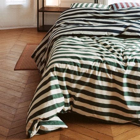 Été Dark Green Duvet Cover King