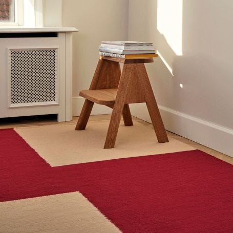 Ethan Cook Flat Works Rug Red Offset 170 x 240cm