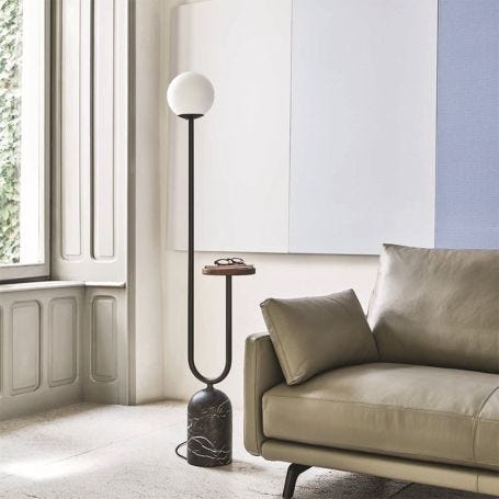 Ekero Totem Floor Lamp with Table