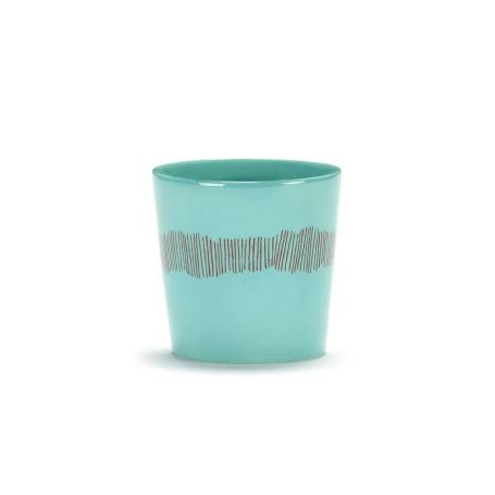 Ottolenghi Feast Swirl Coffee Cup Azure and Red Set of 4