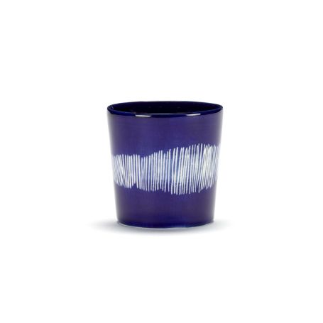 Feast Swirl Coffee Cup Blue and White
