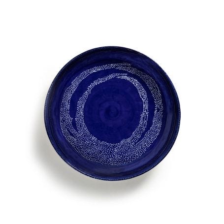 Ottolenghi Feast Dots Serving Plate Blue and White Medium