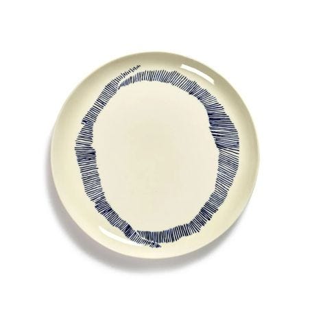 Ottolenghi Feast Swirl Plate White and Blue Large Set of 2