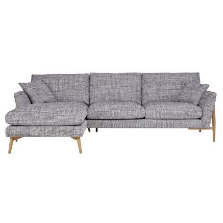 Forli Left Hand Corner Chaise T239 Upholstery Oak Frame 