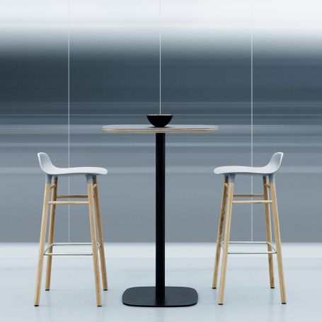 Form Barstool with Plastic Seat